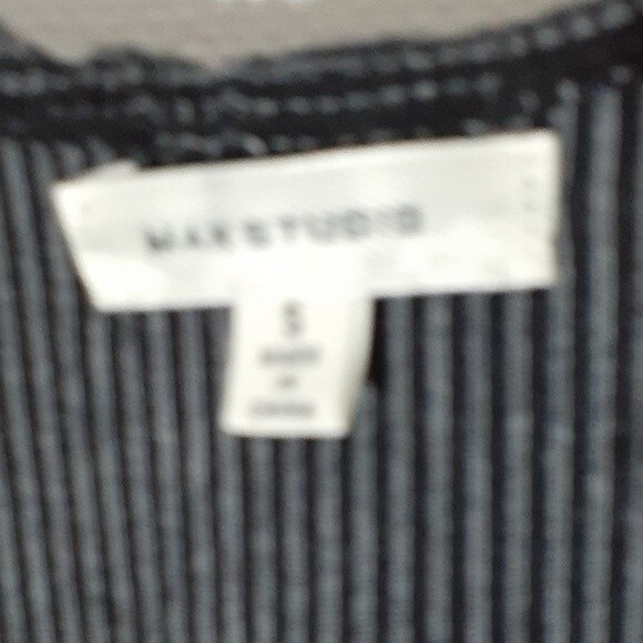 Max studio ruffle layered dress black small s summer sundress soft knit - Picture 3 of 8